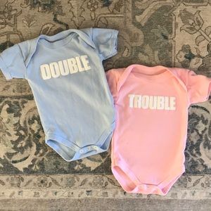 3-6 month boy/girl TWIN ONESIES